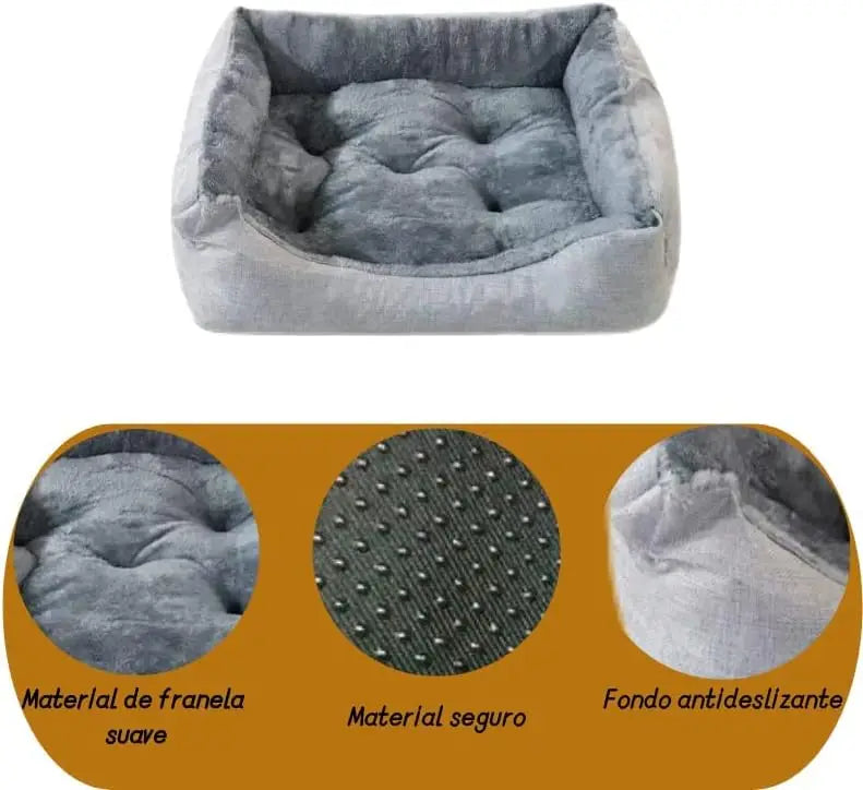REINO MANSIDI Cama de Felpa con Cojín Extraíble