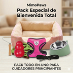 Pack Felino Primerizos (Cama + Arnés + Comedero + Juguete + Peine)