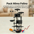 Pack Mimo Felino (MimoPaws Feandrea Premium 180 metros + Peine humidificador + Bola interactiva inteligente + comedero inoxidable)