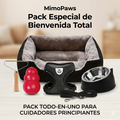 Pack Canino Primerizo (Cama + Arnés + Comedero + Juguete + Peine)