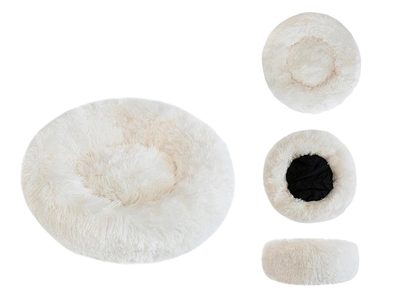 Cama Cojín Tipo Donut de Felpa Súper Suave