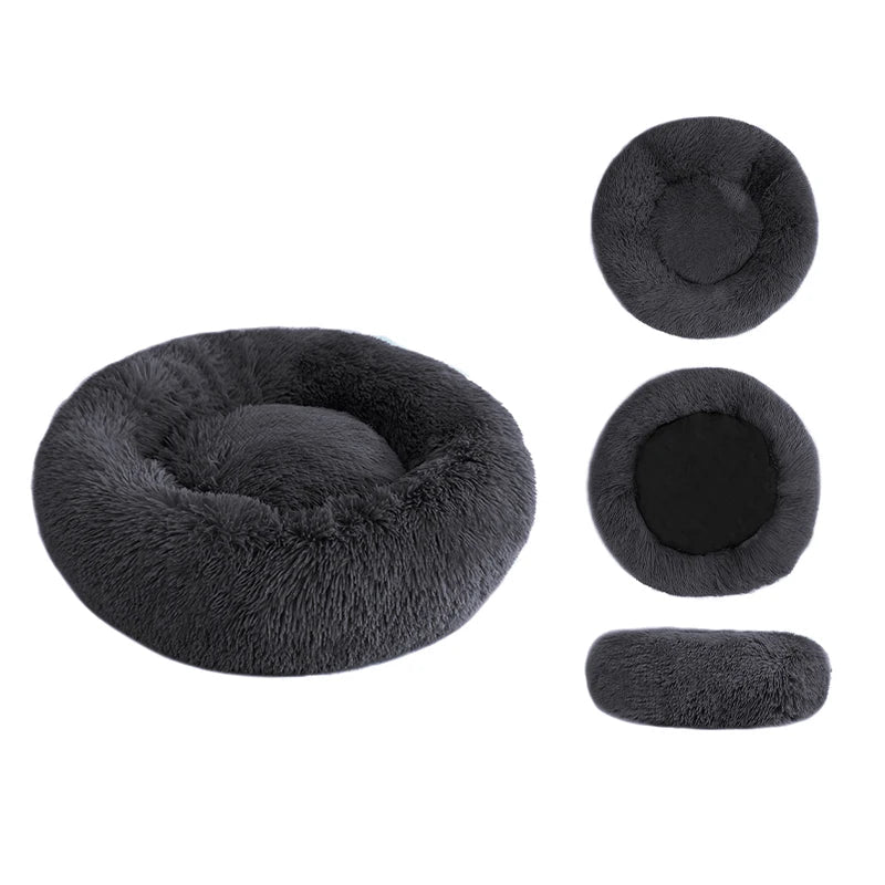Cama Cojín Tipo Donut de Felpa Súper Suave