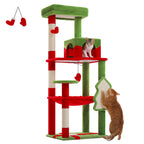 Árbol para gatos de interior de 143 cm, con 5 niveles