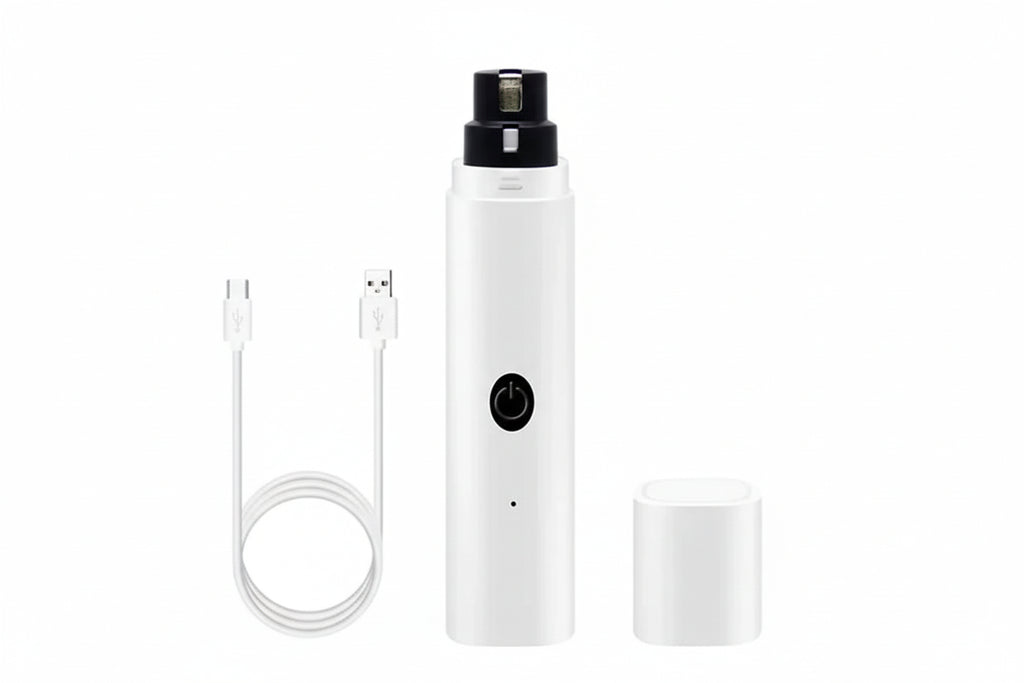 Cortaúñas eléctrico para mascotas recargable por USB y Luz LED