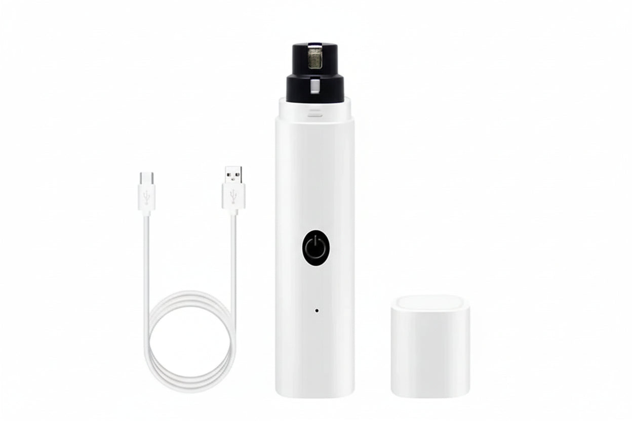 Cortaúñas eléctrico para mascotas recargable por USB y Luz LED