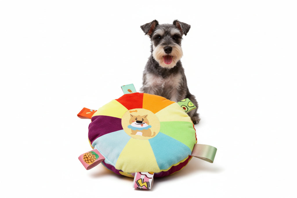 Disco de peluche dental con sonido y cachorros