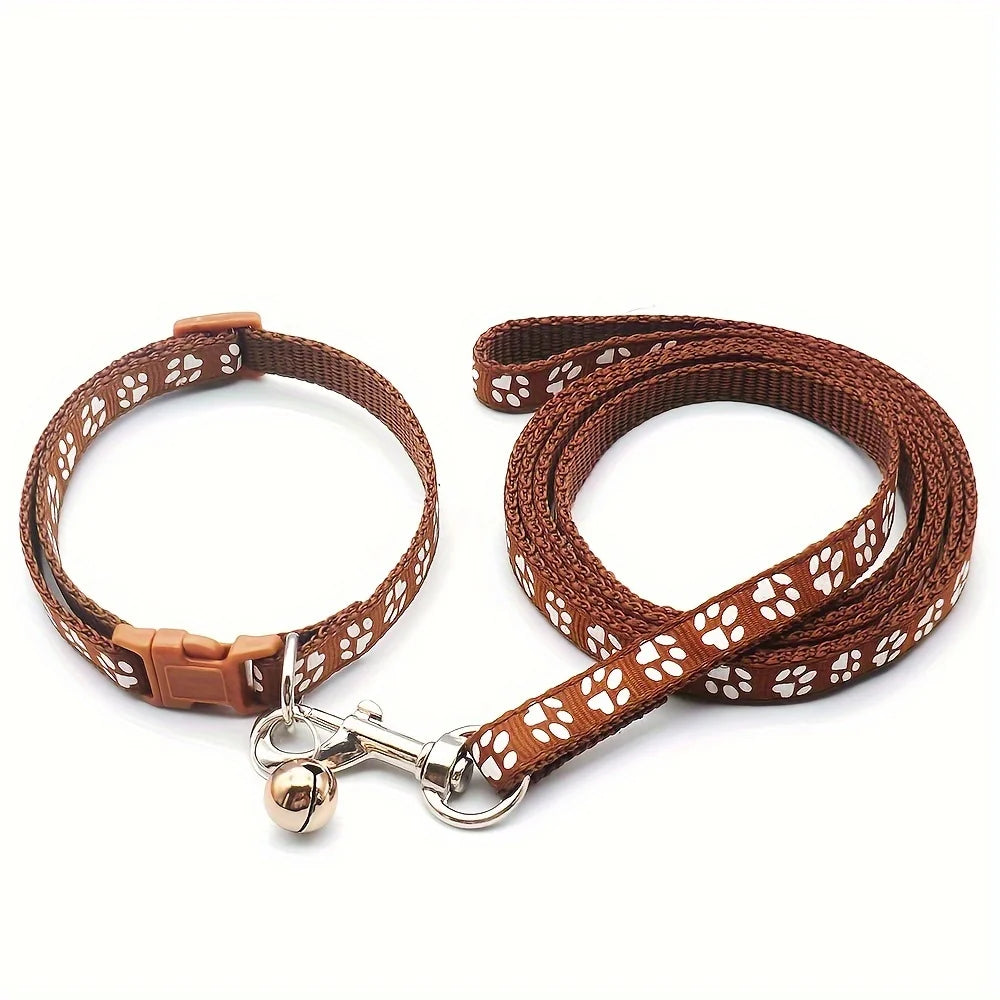 Juego de correa y collar para mascotas pequeñas
