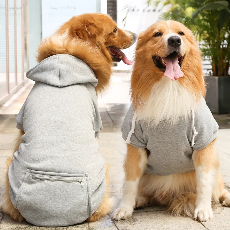 Sudadera de Lana con Capucha para Perros Grandes