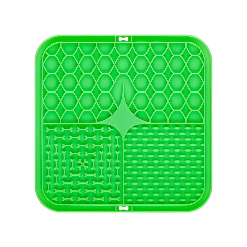 Alfombrilla de silicona con hendiduras para alimentación
