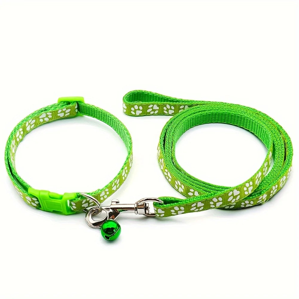 Juego de correa y collar para mascotas pequeñas