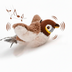 Pájaro interactivo de peluche con sensor de movimiento