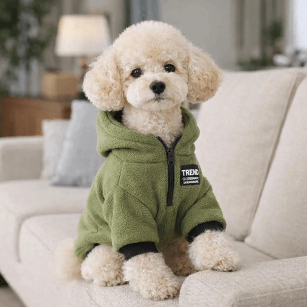 Sudadera con Capucha Gruesa verde