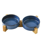 Japanese Style Ceramic Pet Bowl for Dogs and Cats, Slow Feeder Bowl for Puppies, Anti-Choking, Anti-Tipping