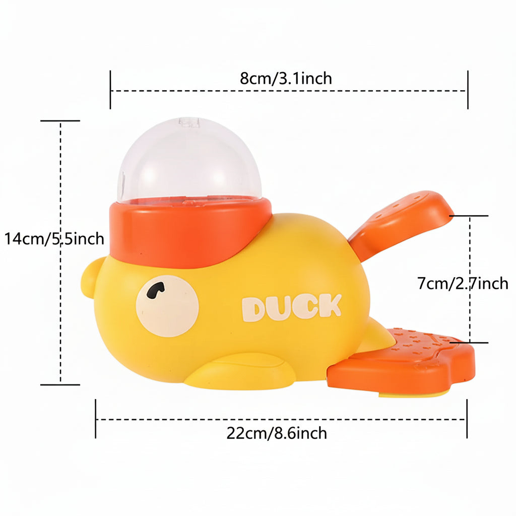 Dispensador de comida con forma de pato amarillo juguete de adiestramiento de cachorros