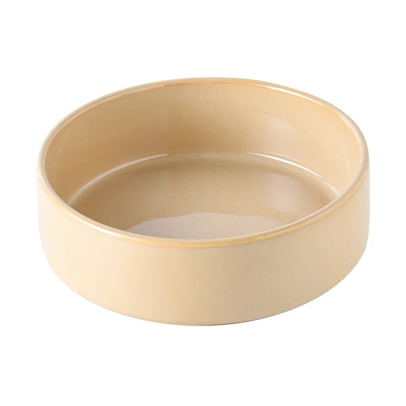 Japanese Style Ceramic Pet Bowl for Dogs and Cats, Slow Feeder Bowl for Puppies, Anti-Choking, Anti-Tipping