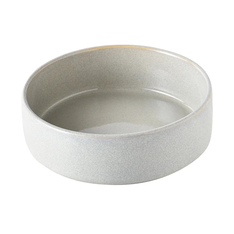 Japanese Style Ceramic Pet Bowl for Dogs and Cats, Slow Feeder Bowl for Puppies, Anti-Choking, Anti-Tipping