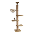 MimoPaws Casa de árbol Ajustable y Personalizable de madera solida para gatos