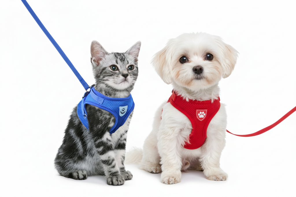 Arnés de malla transpirable para gatos y perros pequeños