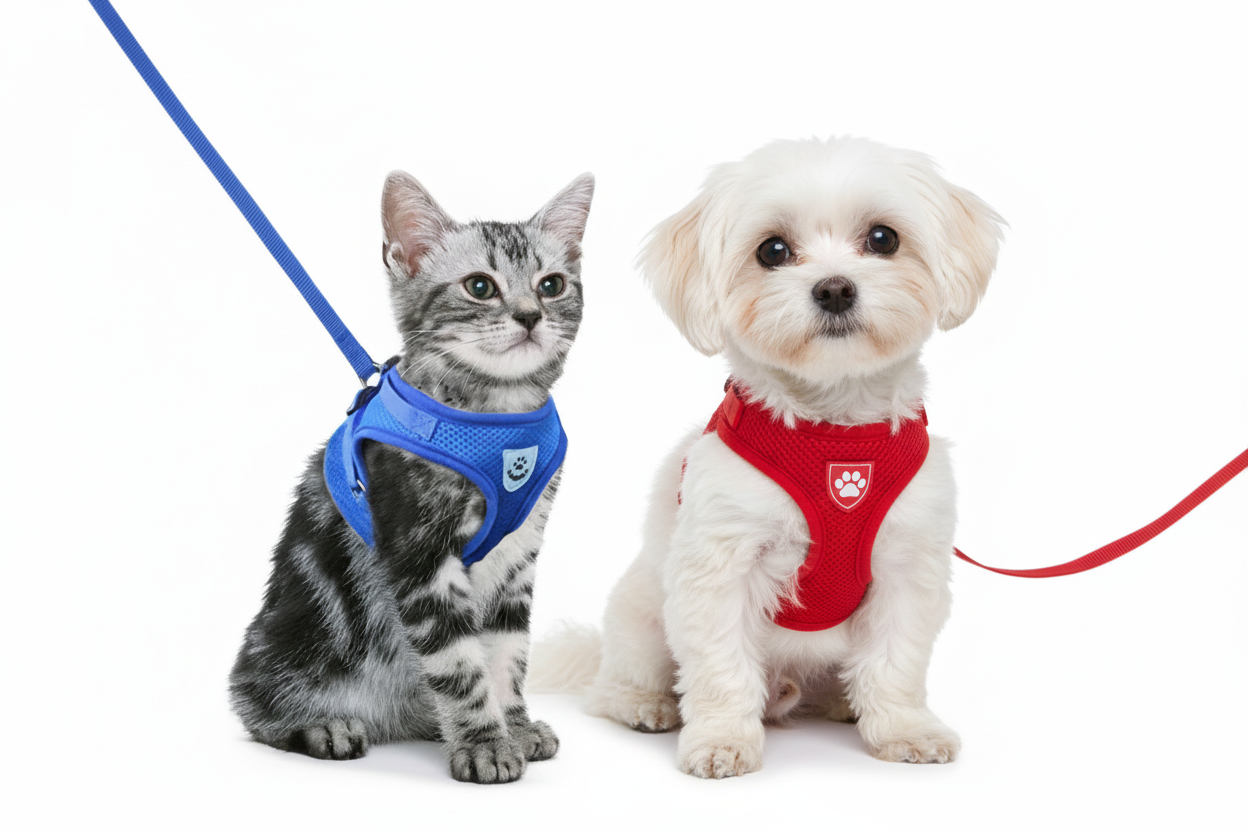 Arnés de malla transpirable para gatos y perros pequeños
