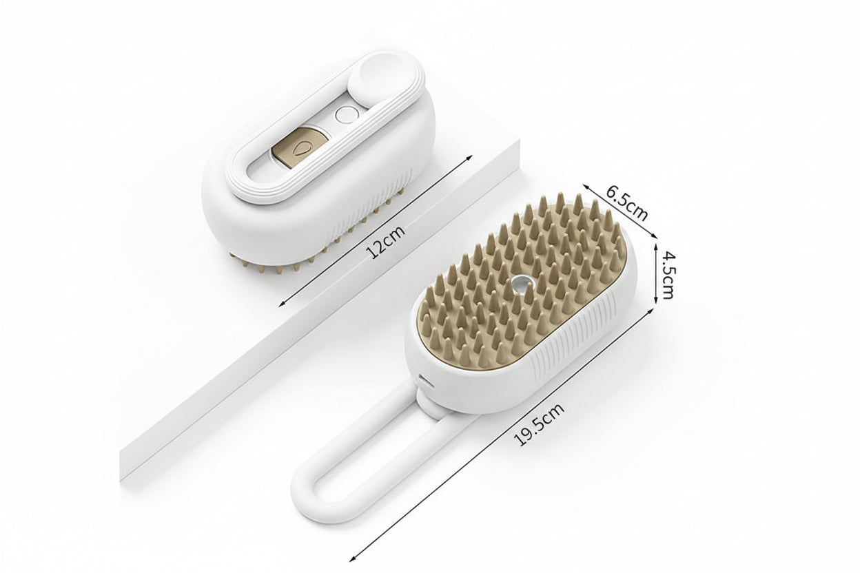 Peine Vaporizador 3 en 1: Aseo, Limpieza y Masaje