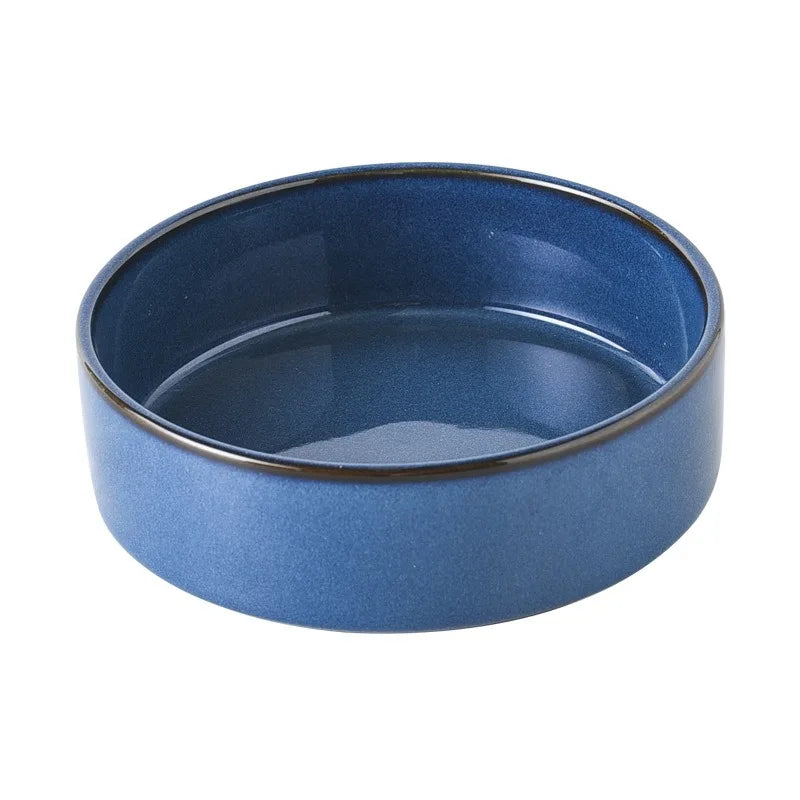 Japanese Style Ceramic Pet Bowl for Dogs and Cats, Slow Feeder Bowl for Puppies, Anti-Choking, Anti-Tipping