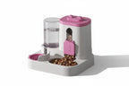 Dispensador de comida y agua para gatos