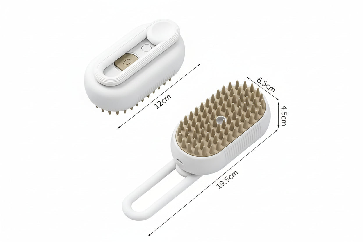 Peine vaporizador 3 en 1: aseo, limpieza y masaje