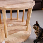 MimoPaws Árbol para Gatos de Madera premium Maciza Natural con Hamaca de Acrílico