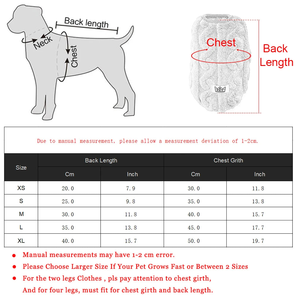 Ropa de Lana Suave y Acogedora para Mascotas Pequeñas