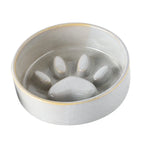 Japanese Style Ceramic Pet Bowl for Dogs and Cats, Slow Feeder Bowl for Puppies, Anti-Choking, Anti-Tipping