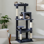 Árbol para gatos de interior de 143 cm, con 5 niveles