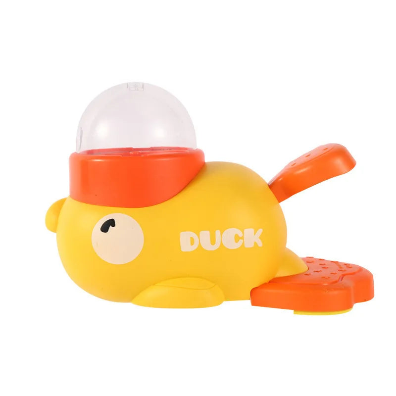 Dispensador de comida con forma de pato amarillo juguete de adiestramiento de cachorros