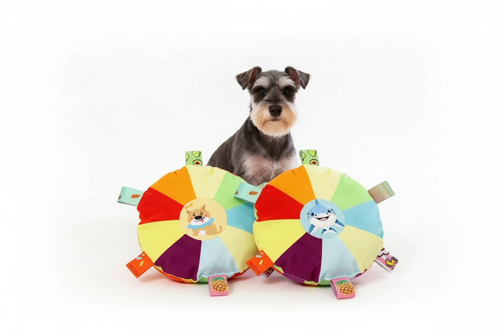 Disco de peluche dental con sonido y cachorros