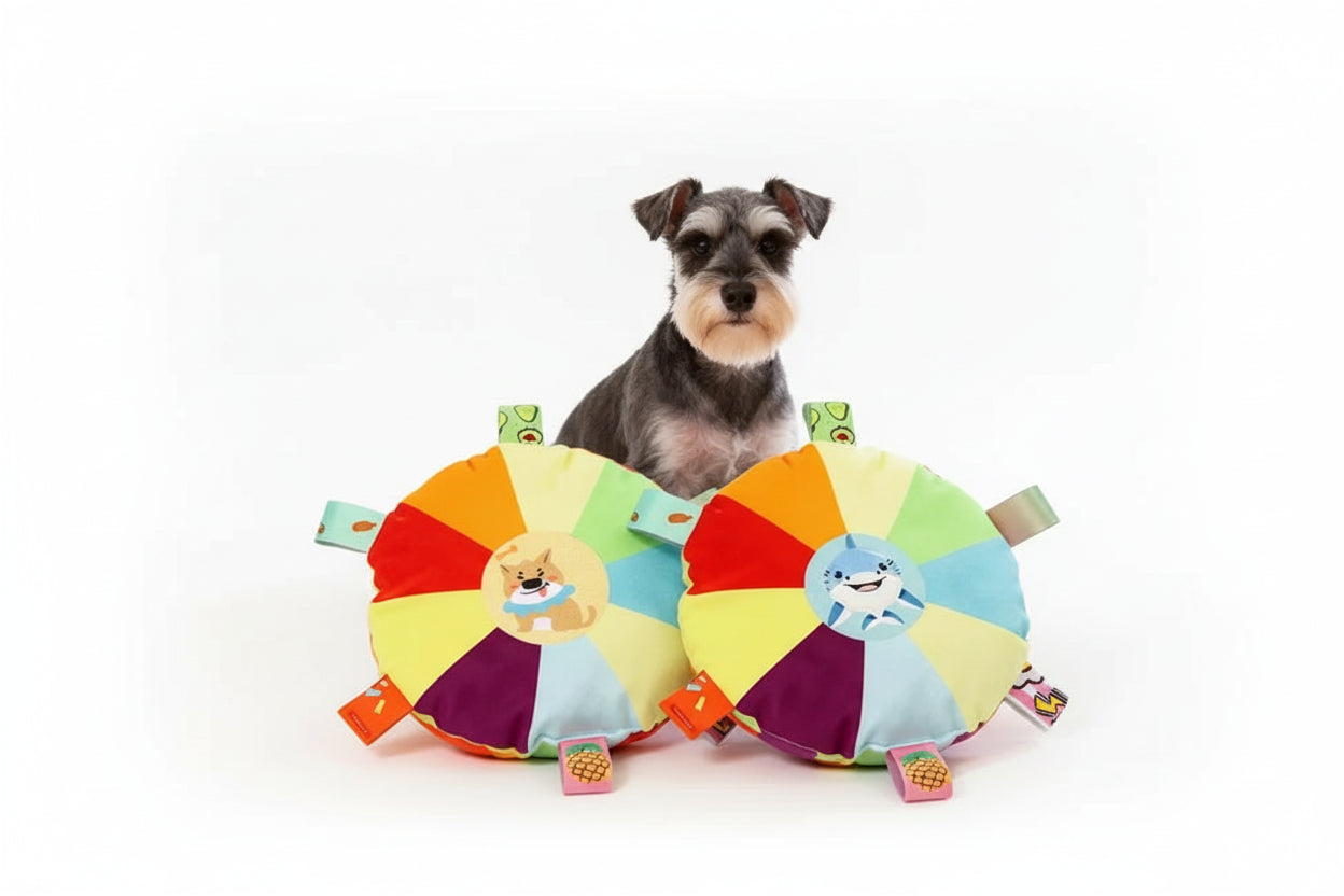 Disco de peluche dental con sonido y cachorros