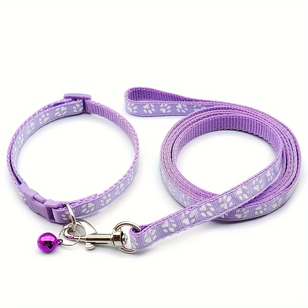 Juego de correa y collar para mascotas pequeñas