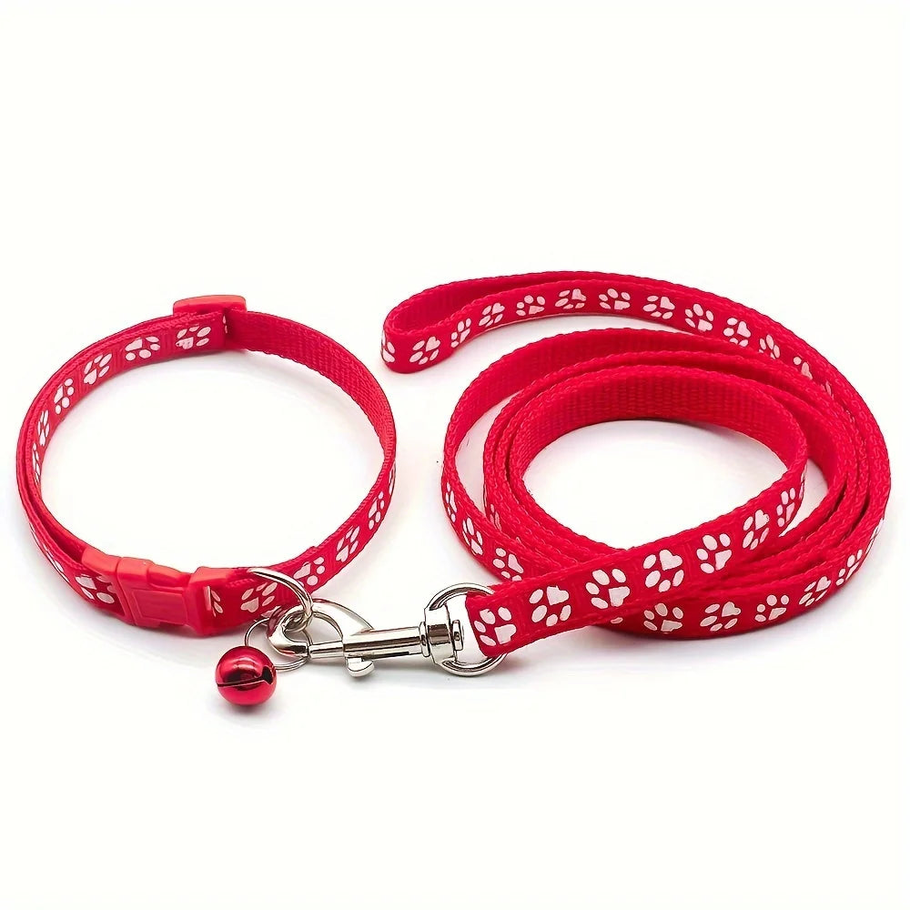 Juego de correa y collar para mascotas pequeñas