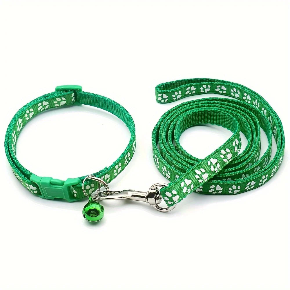 Juego de correa y collar para mascotas pequeñas