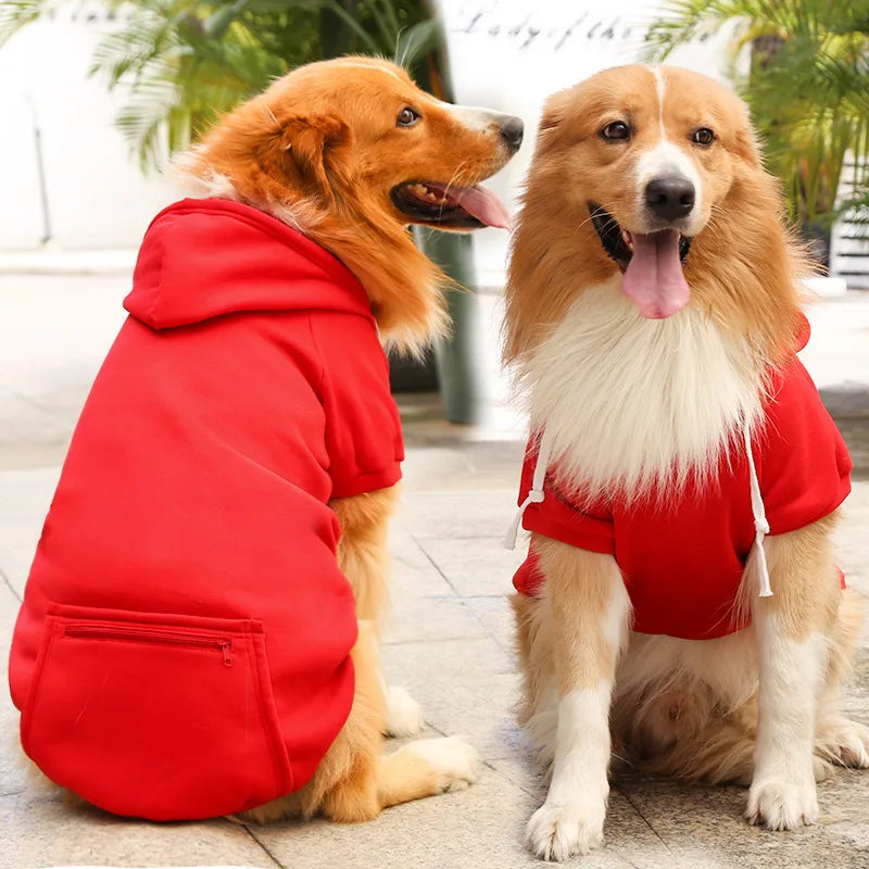 Sudadera de Lana con Capucha para Perros Grandes
