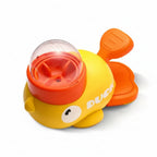 Dispensador de comida con forma de pato amarillo juguete de adiestramiento de cachorros