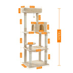Árbol para gatos de interior de 143 cm, con 5 niveles